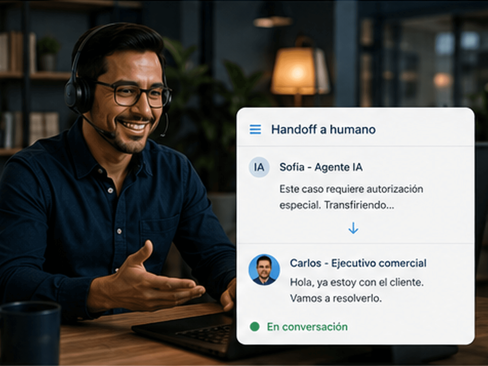 Carlos, Ejecutivo de cuenta